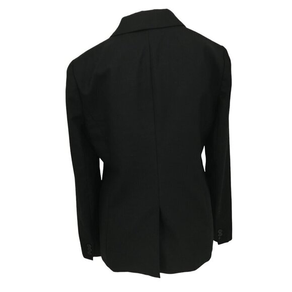 J Crew Factory Black Lightweight Wool Blazer Size 6 Lined Jacket Career 2 Button - Picture 8 of 13